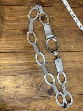 Suzi Roher silvertone chain link belt